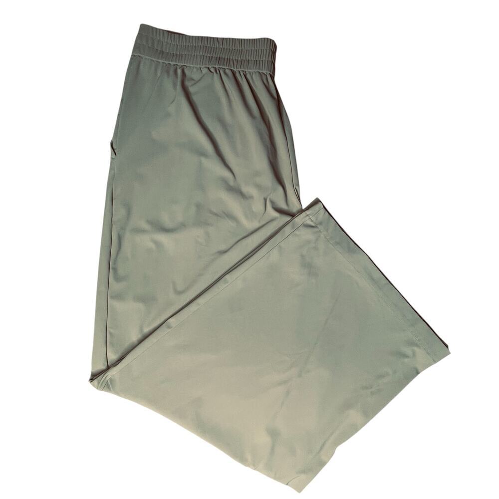 Athleta Pinnacle High Rise Trousers size 14 Olive Branch Green Wide Leg - Picture 6 of 12